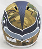Chris Carson Autographed Seattle Seahawks Camo Full Size Speed Helmet (Decal Bubbling) Fanatics Holo Stock #216808