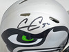 Chris Carson Autographed Seattle Seahawks AMP Gray Speed Mini Helmet Fanatics Holo Stock #216810