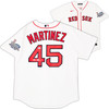 Boston Red Sox Pedro Martinez Autographed White Nike Jersey Size L 2004 WS Patch Beckett BAS Witness Stock #216948