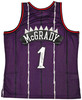 Toronto Raptors Tracy McGrady Autographed Purple Authentic Mitchell & Ness 1998-99 HWC Swingman Jersey Size XL Beckett BAS Witness Stock #216977