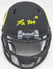 Bo Nix Autographed Oregon Ducks Flat Matte Black Speed Mini Helmet Beckett BAS QR Stock #217955