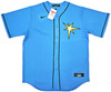 Tampa Bay Rays Wander Franco Autographed Blue Nike Jersey Size L JSA Stock #218685