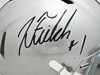 Justin Fields Autographed Ohio State Buckeyes Silver Full Size Authentic Speed Helmet Beckett BAS Witness Stock #218743