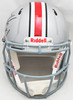 Justin Fields Autographed Ohio State Buckeyes Silver Full Size Authentic Speed Helmet Beckett BAS Witness Stock #218743