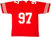 San Francisco 49ers Bryant Young Autographed Red Jersey "HOF 22" Beckett BAS Witness Stock #218751