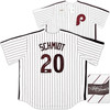 Philadelphia Phillies Mike Schmidt Autographed White & Red Nike Cooperstown Collection Jersey Size XXL Beckett BAS QR Stock #219043