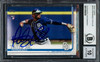 Fernando Tatis Jr. Autographed 2019 Topps Rookie Card #410 San Diego Padres Auto Grade Gem Mint 10 Beckett BAS Stock #220235