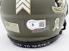 Bob Griese Autographed Miami Dolphins Salute to Service Army Green Speed Mini Helmet Beckett BAS Witness Stock #220466