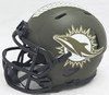 Bob Griese Autographed Miami Dolphins Salute to Service Army Green Speed Mini Helmet Beckett BAS Witness Stock #220466