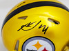 George Pickens Autographed Pittsburgh Steelers Flash Yellow Speed Mini Helmet Beckett BAS QR Stock #220510