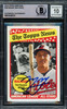Manny Machado Autographed 2018 Topps Heritage Card #292 Baltimore Orioles Auto Grade Gem Mint 10 Beckett BAS Stock #220739