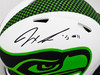 Jaxon Smith-Njigba Autographed Seattle Seahawks Lunar Eclipse White Speed Mini Helmet Fanatics Holo Stock #220856