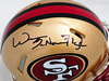 William Floyd Autographed San Francisco 49ers Gold 96-08 Throwback Speed Mini Helmet "Bar None" Beckett BAS QR Stock #221144