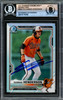 Gunnar Henderson Autographed 2021 Bowman Draft Chrome Refractor Rookie Card #BDC175 Baltimore Orioles Beckett BAS Stock #221190