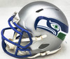 Devon Witherspoon Autographed Seattle Seahawks Silver Throwback Speed Mini Helmet MCS Holo Stock #221344