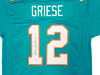 Miami Dolphins Bob Griese Autographed Teal Jersey Beckett BAS Witness Stock #222015