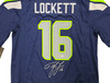 Seattle Seahawks Tyler Lockett Autographed Blue Nike On Field Jersey Size L Large MCS Holo Stock #222045