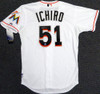 Miami Marlins Ichiro Suzuki Autographed White Majestic Authentic Cool Base Jersey Size 44 IS Holo Stock #111457