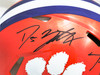 Trevor Lawrence & DJ D.J. Uiagalelei Autographed Clemson Tigers Orange Full Size Authentic Speed Helmet Fanatics Holo Stock #222828