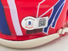 Jim Kelly Autographed Buffalo Bills Red 87-01 Throwback Speed Mini Helmet Beckett BAS Witness Stock #223735