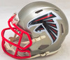 Michael Vick Autographed Atlanta Falcons Flash Silver Speed Mini Helmet Beckett BAS Witness Stock #223740
