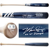 Marcus Semien Autographed Navy & Grey Marucci Player Model Baseball Bat Texas Rangers "23 WS Champs" Beckett BAS Witness Stock #224401