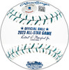 Josh Jung Autographed Official 2023 All Star Game Logo Game Baseball Texas Rangers Beckett BAS Witness Stock #224412