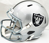 Davante Adams Autographed Las Vegas Raiders Silver Full Size Speed Replica Helmet Beckett BAS Witness Stock #224725