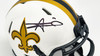 Alvin Kamara Autographed New Orleans Saints Lunar Eclipse White Speed Mini Helmet Beckett BAS Witness Stock #224823