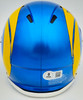 Aaron Donald Autographed Los Angeles Rams Blue Speed Mini Helmet Beckett BAS Witness Stock #224833