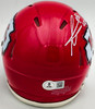 George Karlaftis Autographed Kansas City Chiefs Red Speed Mini Helmet "SB LVII LVIII Champs" Beckett BAS Witness Stock #224842