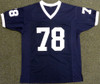 Penn State Nittany Lions Mike Munchak Autographed Blue Jersey Beckett BAS Stock #114984