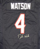 Houston Texans Deshaun Watson Autographed Blue Nike Jersey Size L Beckett BAS Stock #122065