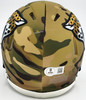 Travis Etienne Autographed Jacksonville Jaguars Camo Speed Mini Helmet Beckett BAS Witness Stock #225127