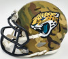 Travis Etienne Autographed Jacksonville Jaguars Camo Speed Mini Helmet Beckett BAS Witness Stock #225127