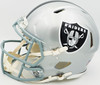 Davante Adams Autographed Las Vegas Raiders Silver Full Size Authentic Speed Helmet Beckett BAS Witness Stock #226395