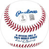 Zac Gallen Autographed Official 2023 World Series Logo MLB Baseball Arizona Diamondbacks Beckett BAS Witness Stock #227323