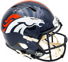 Russell Wilson Autographed Denver Broncos Blue Full Size Authentic Speed Helmet Fanatics Holo Stock #227927