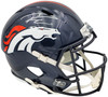 Russell Wilson Autographed Denver Broncos Blue Full Size Replica Speed Helmet Fanatics Holo Stock #227939