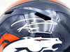 Russell Wilson Autographed Denver Broncos Blue Full Size Replica Speed Helmet Fanatics Holo Stock #227939
