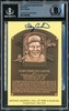 Gary Carter Autographed HOF Plaque Postcard Expos, Mets Beckett BAS Stock #126814
