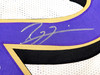 Baltimore Ravens Ray Lewis Autographed White Jersey With Stats JSA Stock #228091