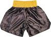 Floyd Mayweather Jr Autographed Black & Gold Boxing Trunks JSA Stock #228781