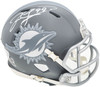 Jason Taylor Autographed Miami Dolphins Slate Silver Speed Mini Helmet Beckett BAS Witness Stock #228818