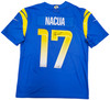 Los Angeles Rams Puka Nacua Autographed Blue Nike On Field Jersey Size L Fanatics Holo Stock #230009