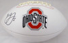 Marshon Lattimore Autographed Ohio State Buckeyes White Logo Football Beckett BAS Stock #131953