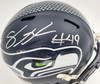 Shaquem Griffin Autographed Seattle Seahawks Mini Helmet In Silver MCS Holo Stock #134383