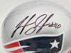 Josh Gordon Autographed New England Patriots Full Size Replica Helmet Beckett BAS Stock #139554