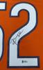 Chicago Bears Khalil Mack Autographed Orange Nike Jersey Size XL Beckett BAS Stock #148307