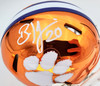 Brian Dawkins Autographed Clemson Tigers Orange Chrome Speed Mini Helmet Beckett BAS Stock #158303